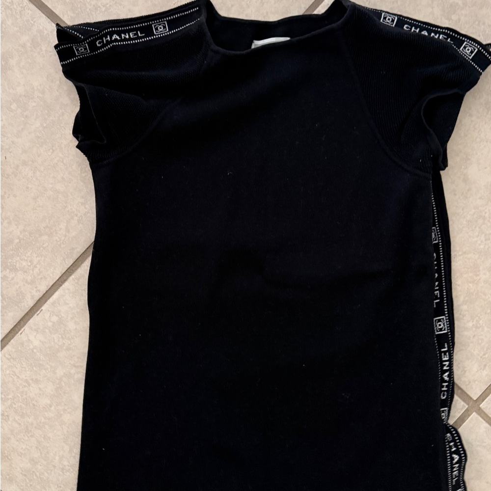 Chanel Black Garment with Iconic Logo Detailing size 40